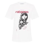 Paco Rabanne Vanlig T-shirt White, Dam