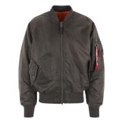 Alpha Industries Reversibel Grå och Orange Bomberjacka Gray, Herr