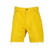 Saint Laurent Denim Bermuda Shorts Yellow, Herr