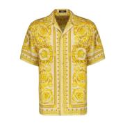 Versace Silkes Barocco Skjorta Yellow, Herr