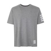 Thom Browne Milano Cotton 4 Bar Stripe T-shirt Gray, Herr