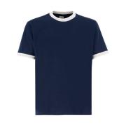 Eleventy Sportig Chic Giza Bomull T-shirt Blue, Herr