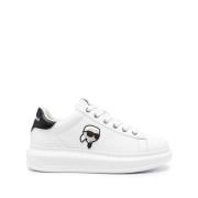 Karl Lagerfeld Ikonik Läder Tränare White, Herr