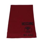 Moschino Bordeaux Ull och Akryl Sjal Red, Herr