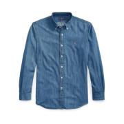 Ralph Lauren Custom Fit Denim Skjorta Blue, Herr