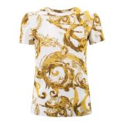 Versace Jeans Couture T-shirt med guldtonad Couture-print Multicolor, ...