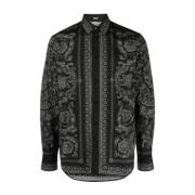 Versace Svarta Skjortor för Män Black, Herr