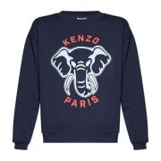 Kenzo Sweatshirt med logotyp Blue, Dam