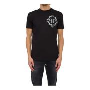 Philipp Plein Svart Rund Hals T-Shirt Black, Herr