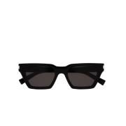 Saint Laurent Womens Cateye Sunglasses in Black Black, Dam