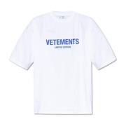 Vetements T-shirt med logotyp White, Herr