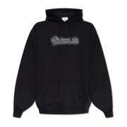 Vetements Hoodie med logotyp Black, Herr