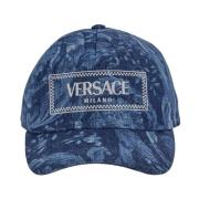 Versace Bomull Baseballkeps Blue, Dam