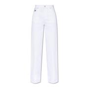Alexander McQueen Veckade jeans White, Dam