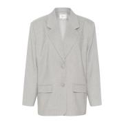 Gestuz Paulagz Pinstripe Blazer Gray, Dam