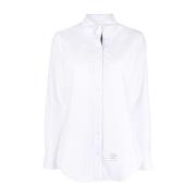 Thom Browne Vit Button-Down Oxford Skjorta White, Dam