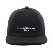 Stella McCartney Logo Broderad Baseballkeps Black, Dam