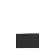 Alexander McQueen Svart kreditkortshållare med texturerat tryck Black,...