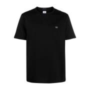 C.p. Company Svart Logotyp Bomull T-shirt Black, Herr