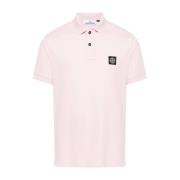 Stone Island Rosa Slim Fit T-shirts och Polos Pink, Herr