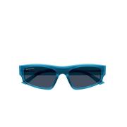 Balenciaga Blå Transparent Fyrkantig Solglasögon Blue, Unisex