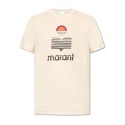 Isabel Marant Karman linne T-shirt Beige, Herr