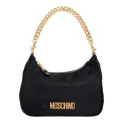 Moschino Justerbar Rem Hobo Väska Black, Dam