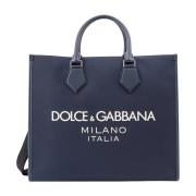 Dolce & Gabbana Blå Handväska med Justerbar Rem Blue, Herr