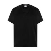 Burberry Svart Logobroderad Bomull T-Shirt Black, Herr