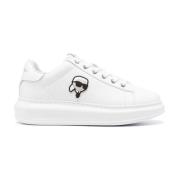 Karl Lagerfeld Stiliga Sneakers för Män och Kvinnor White, Dam