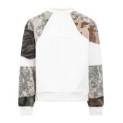 Dolce & Gabbana Vit Sweatshirt med Logodetalj Multicolor, Herr