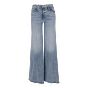 Mother Flared Denim Jeans Blue, Dam