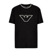 Emporio Armani Svart Eagle T-Shirt Black, Herr
