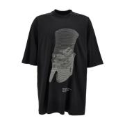 Rick Owens Svart Grafiskt Tryck T-shirt Black, Herr