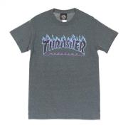 Thrasher t-shirt man flamma tee Gray, Herr