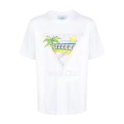 Casablanca Tennis Club Icon T-Shirt White, Herr