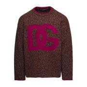 Dolce & Gabbana Röda Sweaters med DG Logo Red, Herr