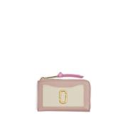 Marc Jacobs Rosa Läderplånbok med Två-Ton Design Pink, Dam