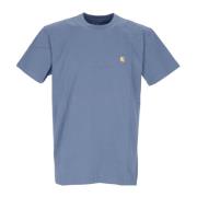 Carhartt Wip Chase T-Shirt i Storm Blå/Guld Blue, Herr