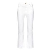 Pinko Flare Fit Bootcut Jeans White, Dam