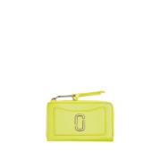 Marc Jacobs Gul Läderplånbok med Logo Plaque Yellow, Dam