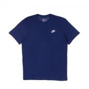 Nike Midnight Navy/White Club Tee Shirt Blue, Herr
