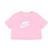 Nike Mjuk Rosa Crop Icon Tee Pink, Dam