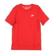 Nike Club Tee University Red/White T-Shirt Red, Herr
