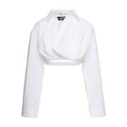 Jacquemus Vit kortärmad skjorta White, Dam