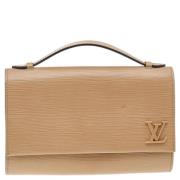 Louis Vuitton Vintage Pre-owned Laeder kuvertvskor Beige, Dam