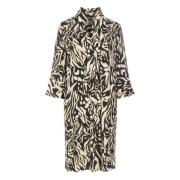 Dea Kudibal Monokromatisk Kimono-inspirerad Skjortklänning Brown, Dam