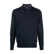 Hugo Boss Slim Wool Polo Skjorta Blue, Herr