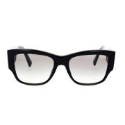 Vogue Fyrkantiga solglasögon med svart båge och gråtonade linser Black...