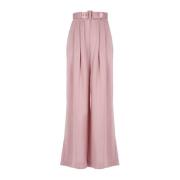 Zimmermann Rosa silkespalazzo byxor med bälte Pink, Dam